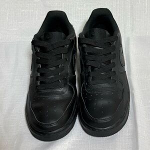 Boys Black Nike Air Force 1 Sneakers